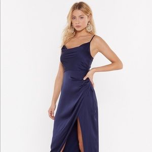 Nasty Gal - Cowl Play Satin Dress